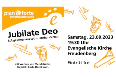 Konzert Blechbläserensemble piane forte 23.9. 19.30 Uhr Ev. Kirche