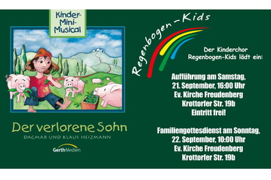 Musical-Aufführung und Familiengottesdienst der Regenbogenkids Ev. Kirche