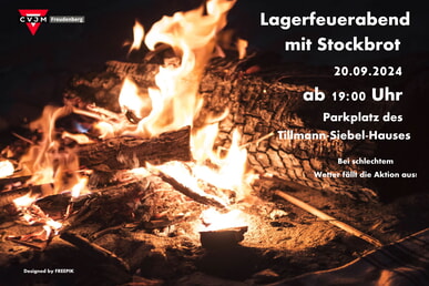 Lagerfeuerabend mit Stockbrot 20. September | 19.00 Uhr Parkplatz TSH