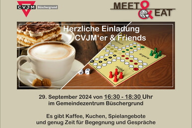 Meet&Eat 29. September 16:30-18:30 Uhr GMZ