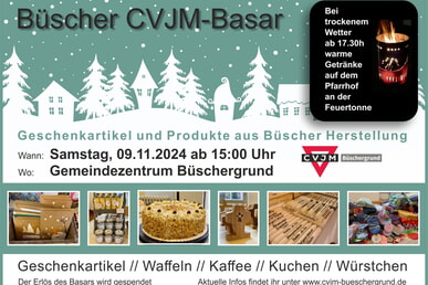 CVJM-Basar 9. November | 15.00 Uhr GMZ