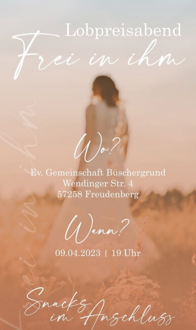 Wortwechsel-Lobpreisabend 9. April 19.00 Uhr Wendinger Str. 4